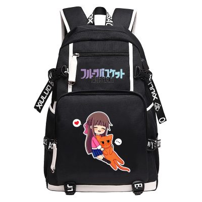 Fruits Basket Anime School Bags Oxford Teenagers Bookbags Women Travel Backpack USB Charging Laptop Bagpack Cartoon 1 - Fruits Basket Shop