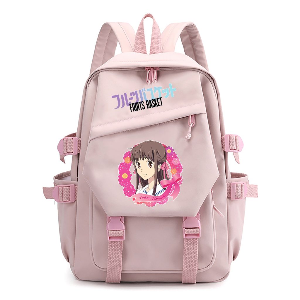 Fruits Basket Kawaii School Bags Anime Bookbag Women Pink Travel Backpack Cartoon Teenagers Laptop Bagpack scaled - Fruits Basket Shop