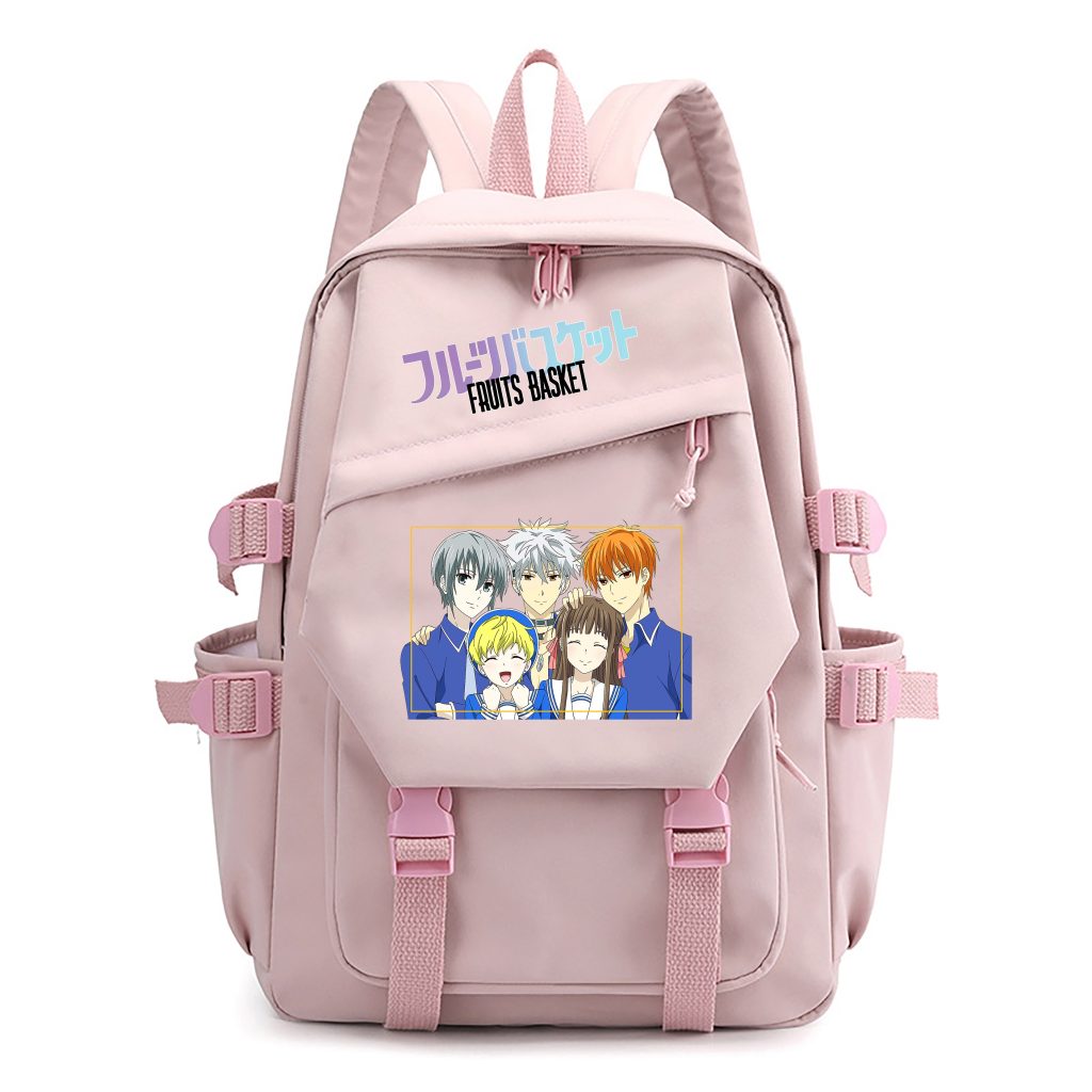 Fruits Basket Kawaii School Bags Anime Bookbag Women Pink Travel Backpack Cartoon Teenagers Laptop Bagpack 4 scaled - Fruits Basket Shop