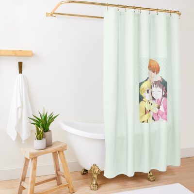 Fruits Basket Tohru Honda With Kyou And Momiji Sohma Spread Shower Curtain Official Fruits Basket Merch