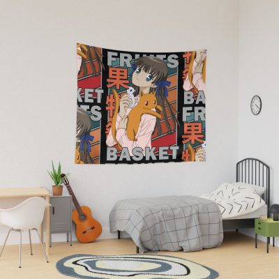 Tohru Honda Fruits Basket Furutsu Basuketto Vintage Color Palette Design Tapestry Official Fruits Basket Merch